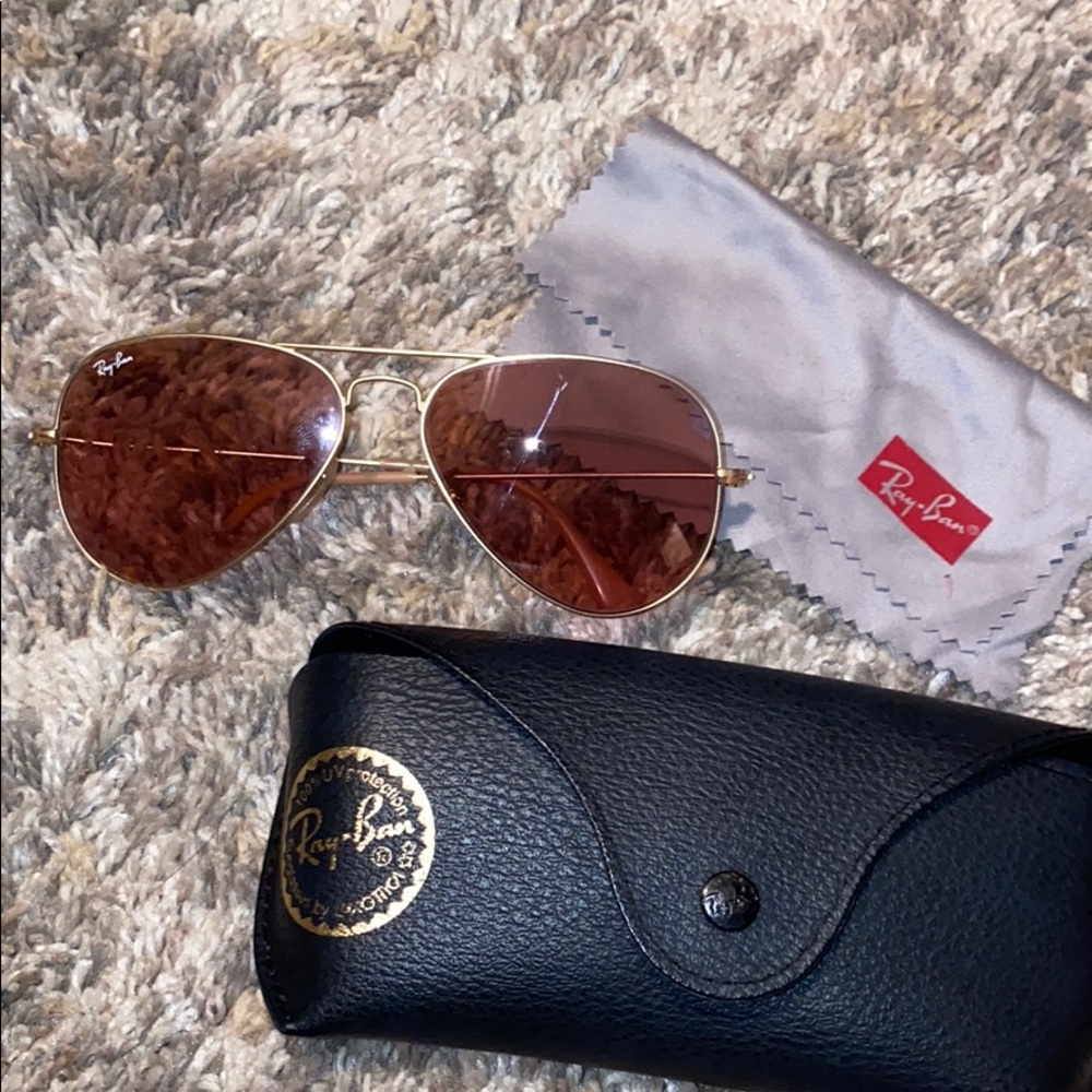 Gold and Pink aviator Ray-Bans